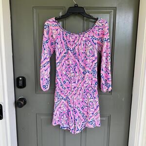 Lilly Pulitzer Lana Off Shoulder Romper Can’t Resist XS‎